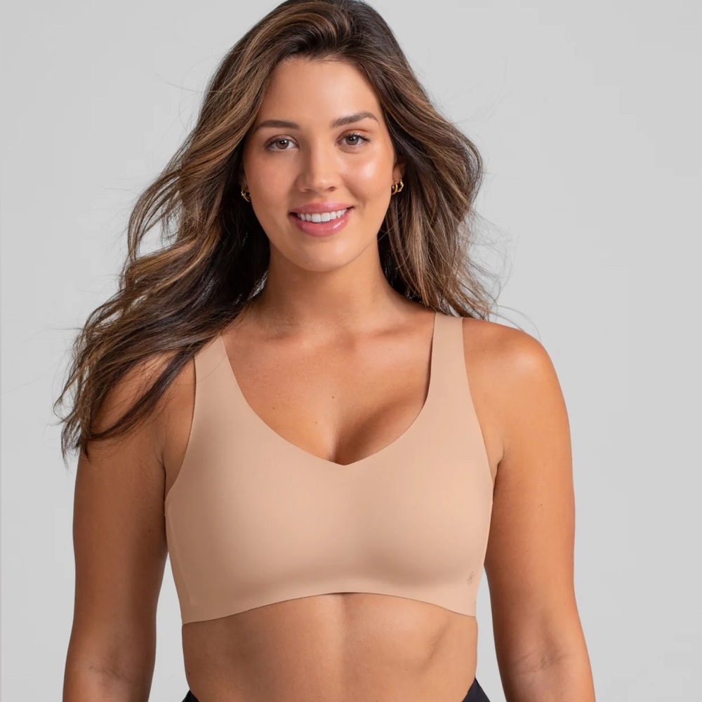 NWT Honeylove V-Neck Bras White & Sand Size Small